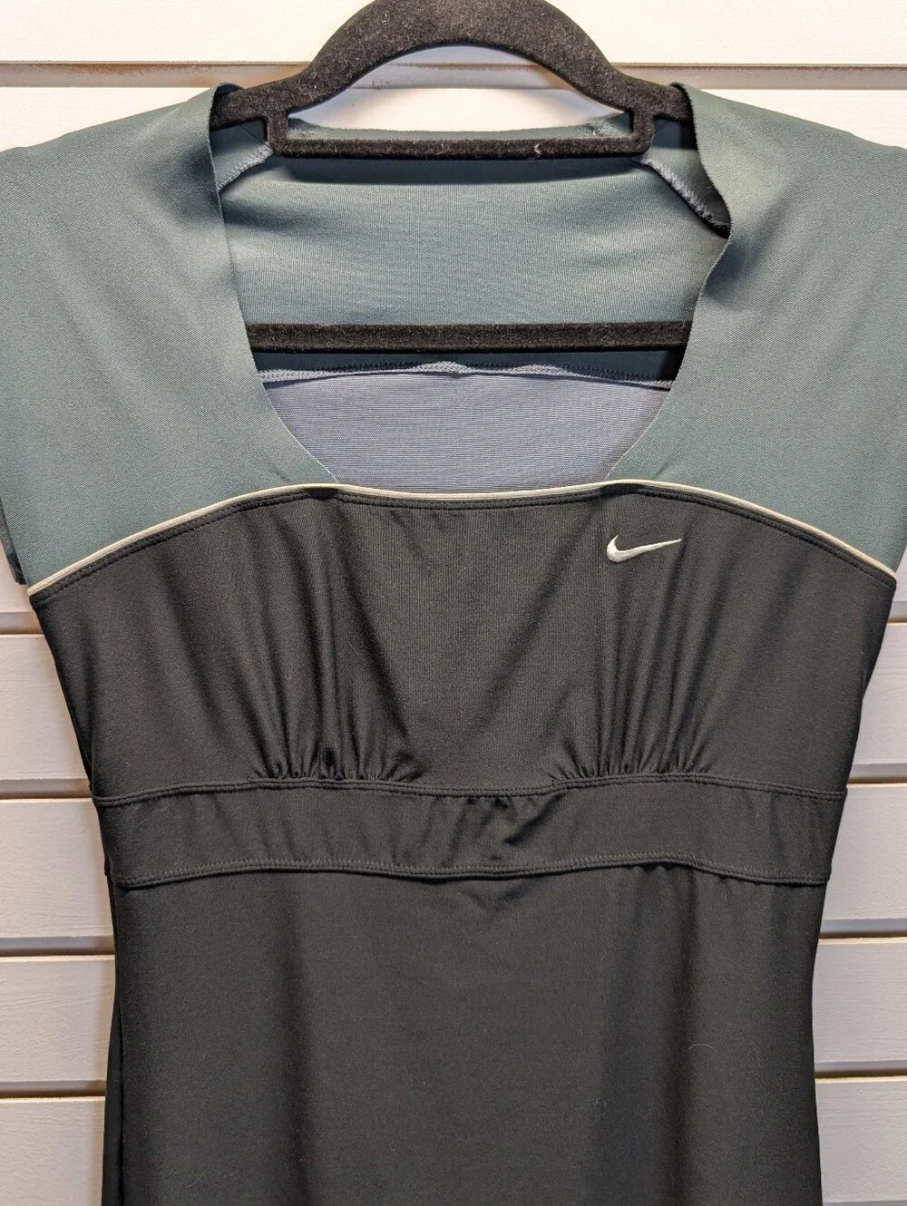 Nike Women's Mini Dress Teal and Charcoal